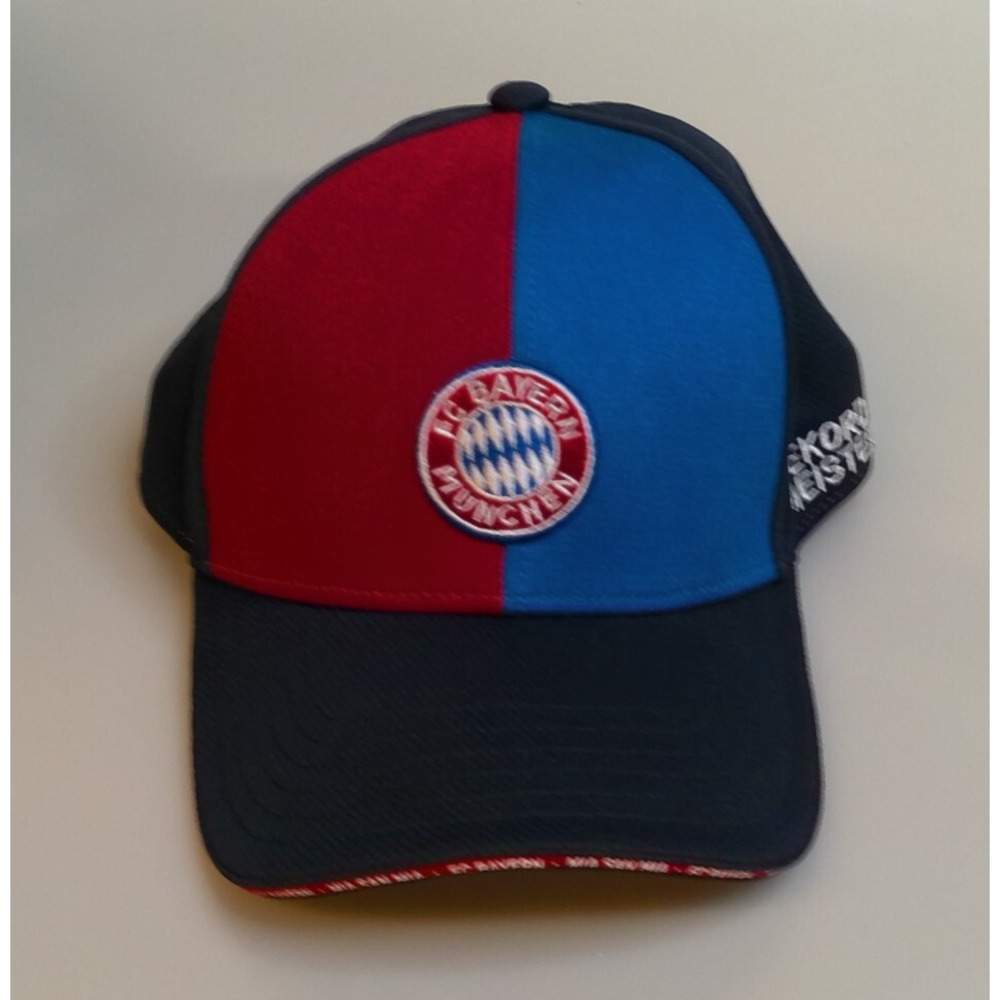 FC Bayern Munich Hat Red Blue Rekord Meister Seit 1900 Strapback Soccer Cap OS